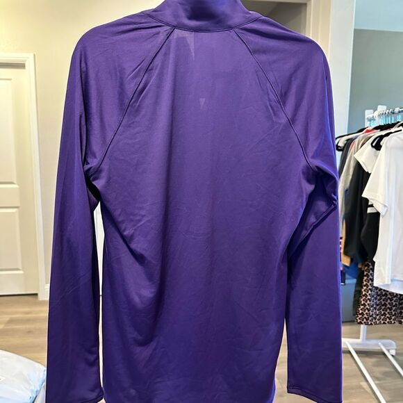 NWT Women’s Heat Gear Purple Half Zip Pull Over Top Shirt Jacket - Size Large - Picture 4 of 7